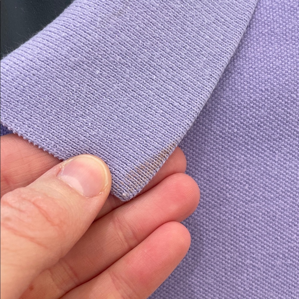 Vintage Lavender Mesh Polo Shirt by Ralph Lauren XXL - Picture 3 of 4